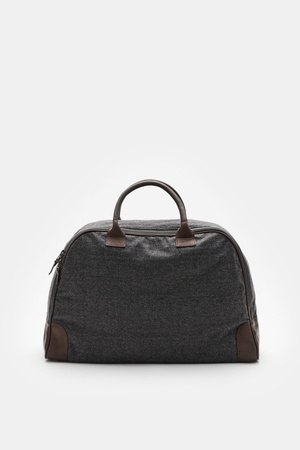 04651 / A trip in a bag - Herren - Weekender '356-Bag Tweed' dunkelgrau/dunkelbraun kariert