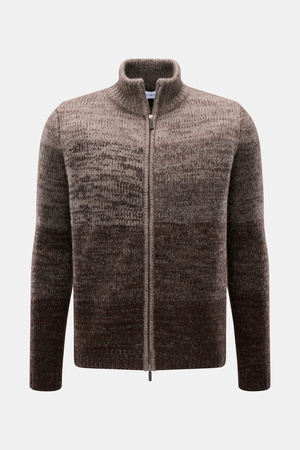 Iris von Arnim  - Herren - Strickjacke 'Felias' taupe/dunkelbraun meliert