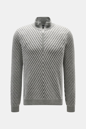 Emporio Armani  - Herren - Troyer grau/dunkelgrau gestreift