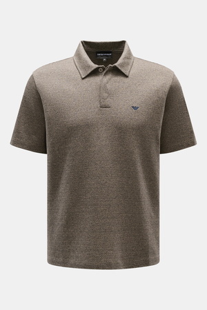 Emporio Armani  - Herren - Jersey-Poloshirt graubraun meliert