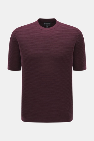 Emporio Armani  - Herren - Kurzarmpullover bordeaux