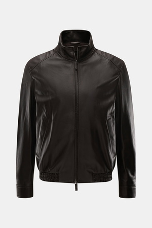 Emporio Armani  - Herren - Lederblouson dunkelbraun