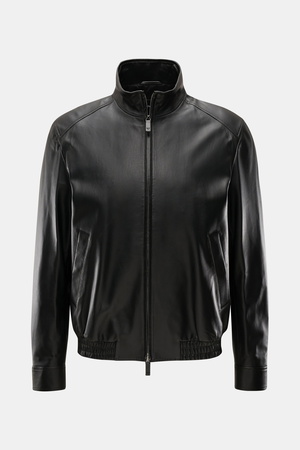 Emporio Armani  - Herren - Lederblouson schwarz