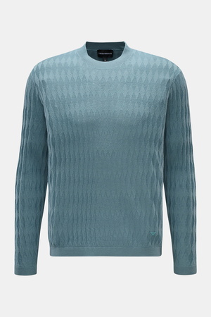 Emporio Armani  - Herren - Rundhalspullover rauchblau