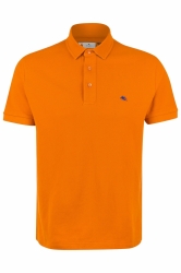 Etro Herren Piqu? Poloshirt mit Logo Orange orange