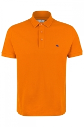 Etro Herren Piqué Poloshirt mit Logo Orange orange
