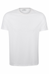 Etro Herren T-Shirt mit  Logo Natur Weiss grau