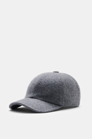 Fedeli  - Herren - Cashmere Baseball-Cap grau meliert