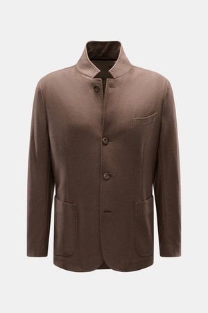 Fedeli  - Herren - Cashmere Jersey-Jacke 'Damon' braun