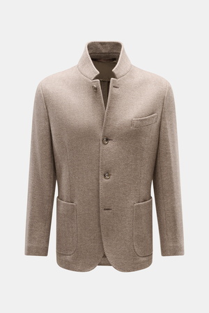 Fedeli  - Herren - Cashmere Jersey-Jacke 'Damon' braun gemustert