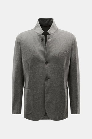 Fedeli  - Herren - Cashmere Jersey-Jacke 'Damon' grau meliert