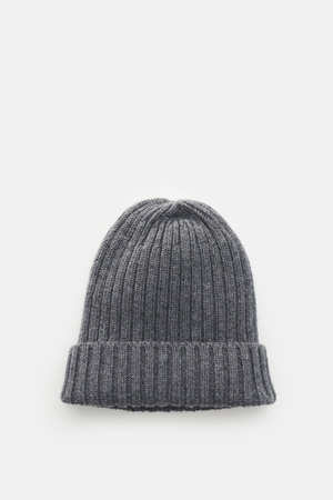 Fedeli  - Herren - Cashmere Mütze 'Bruno' dunkelgrau