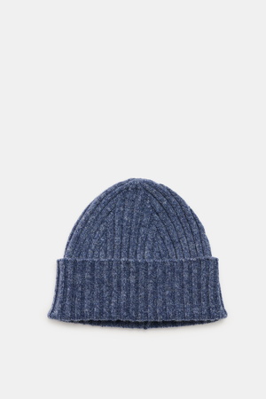 Fedeli  - Herren - Cashmere Mütze graublau meliert