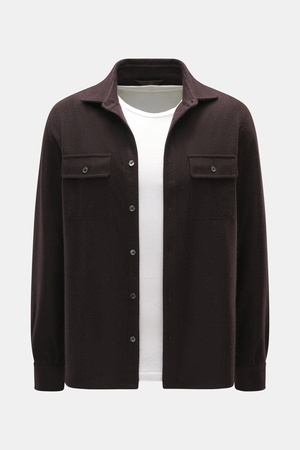 Fedeli  - Herren - Cashmere Overshirt 'Niky' dunkelbraun