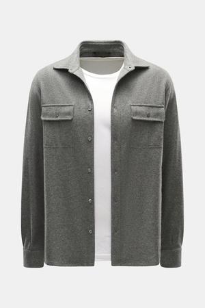 Fedeli  - Herren - Cashmere Overshirt 'Niky' grau meliert