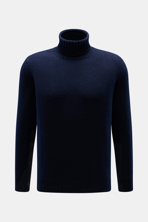 Fedeli  - Herren - Cashmere Rollkragenpullover 'Derby' navy