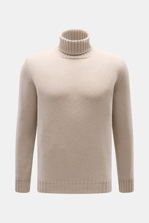 Fedeli  - Herren - Cashmere Rollkragenpullover 'Derby' taupe