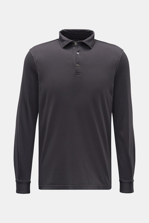 Fedeli  - Herren - Jersey Longsleeve-Poloshirt 'Zero' dunkelgrau