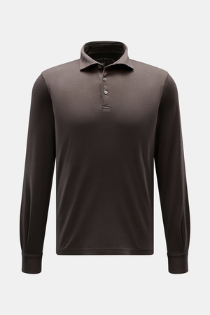 Fedeli  - Herren - Jersey Longsleeve-Poloshirt 'Zero' dunkelgrau