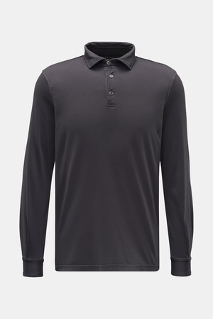 Fedeli  - Herren - Jersey Longsleeve-Poloshirt 'Zero' dunkelgrau