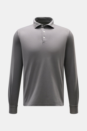 Fedeli  - Herren - Jersey Longsleeve-Poloshirt 'Zero' grau