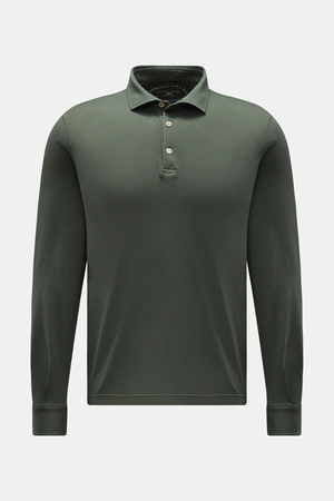 Fedeli  - Herren - Jersey Longsleeve-Poloshirt 'Zero' graugrün