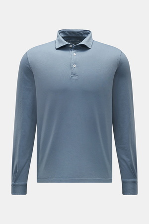 Fedeli  - Herren - Jersey Longsleeve-Poloshirt 'Zero' rauchblau