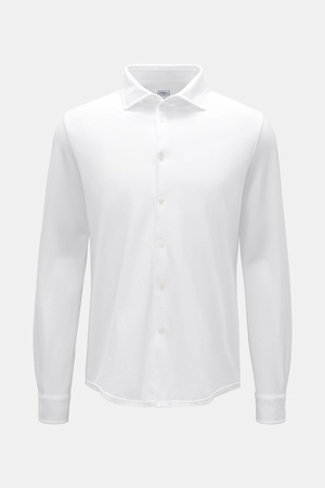 Fedeli  - Herren - Piqué-Hemd 'Steve' schmaler Kragen weiß