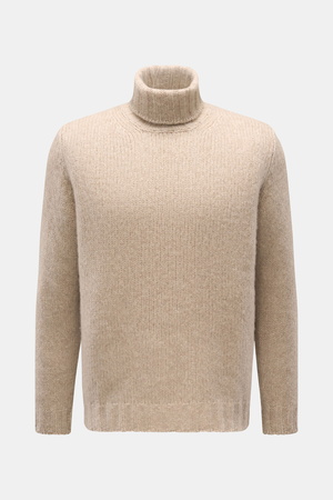 Fedeli  - Herren - Rollkragenpullover 'Derby' beige meliert