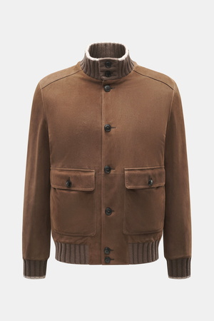 Fedeli  - Herren - Veloursleder-Blouson 'Verbier' graubraun