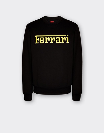 Ferrari Herren-sweatshirt Aus Recyceltem Scuba Mit -logostickerei grau