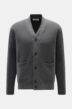 Filippo de Laurentiis  - Herren - Cardigan dunkelgrau meliert
