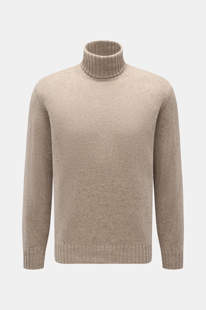 Filippo de Laurentiis  - Herren - Cashmere Rollkragenpullover beige meliert