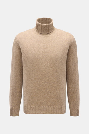 Filippo de Laurentiis  - Herren - Cashmere Rollkragenpullover beige meliert