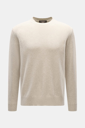 Filippo de Laurentiis  - Herren - Cashmere Rundhalspullover beige meliert