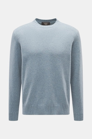 Filippo de Laurentiis  - Herren - Cashmere Rundhalspullover rauchblau meliert