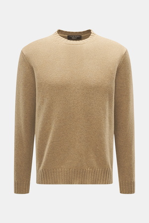 Filippo de Laurentiis  - Herren - Cashmere Rundhalspullover taupe meliert