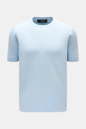 Filippo de Laurentiis  - Herren - Feinstrick-Kurzarmpullover hellblau