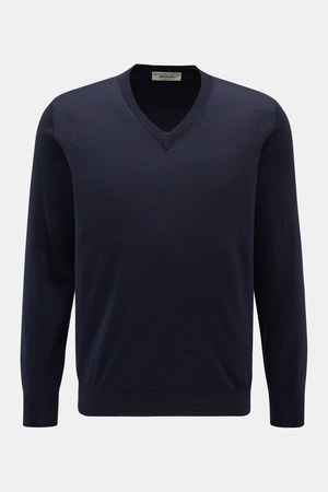 Filippo de Laurentiis  - Herren - Feinstrick-V-Neck Pullover navy