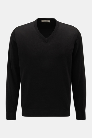 Filippo de Laurentiis  - Herren - Feinstrick-V-Neck Pullover schwarz
