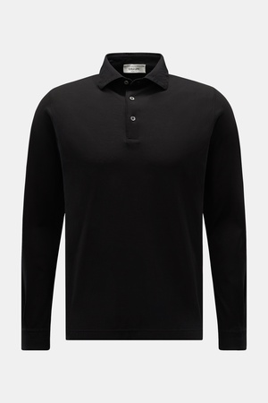 Filippo de Laurentiis  - Herren - Jersey Longsleeve-Poloshirt schwarz