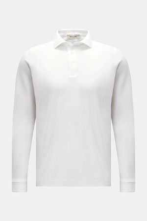 Filippo de Laurentiis  - Herren - Jersey Longsleeve-Poloshirt weiß