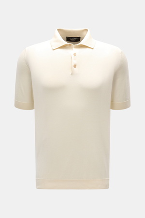 Filippo de Laurentiis  - Herren - Kurzarm-Strickpolo creme