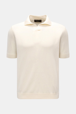 Filippo de Laurentiis  - Herren - Kurzarm-Strickpolo creme