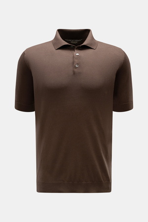 Filippo de Laurentiis  - Herren - Kurzarm-Strickpolo dunkelbraun