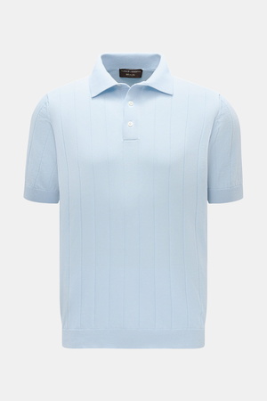 Filippo de Laurentiis  - Herren - Kurzarm-Strickpolo hellblau