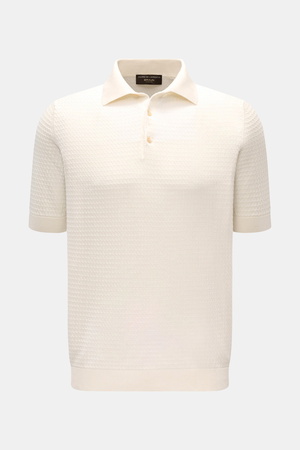 Filippo de Laurentiis  - Herren - Kurzarm-Strickpolo offwhite
