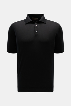 Filippo de Laurentiis  - Herren - Kurzarm-Strickpolo schwarz