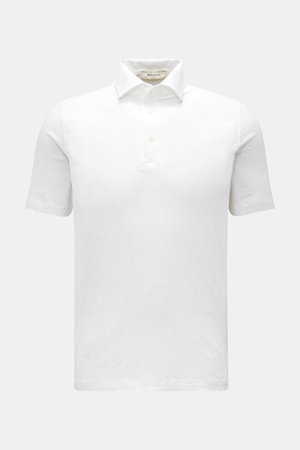 Filippo de Laurentiis  - Herren - Leinen Jersey-Poloshirt 'Jerlin' weiß