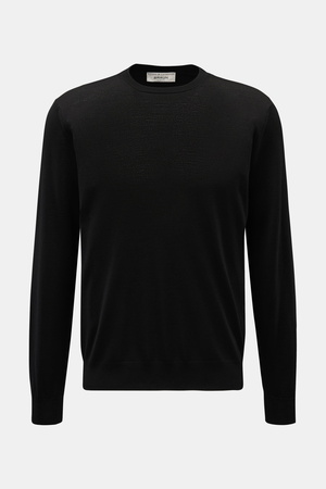 Filippo de Laurentiis  - Herren - Merino Feinstrick-Rundhalspullover schwarz